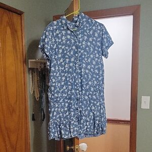 Denim Floral Dress